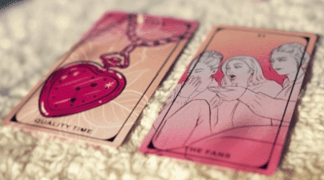 Two tarot cards from The Final Rose Tarot deck