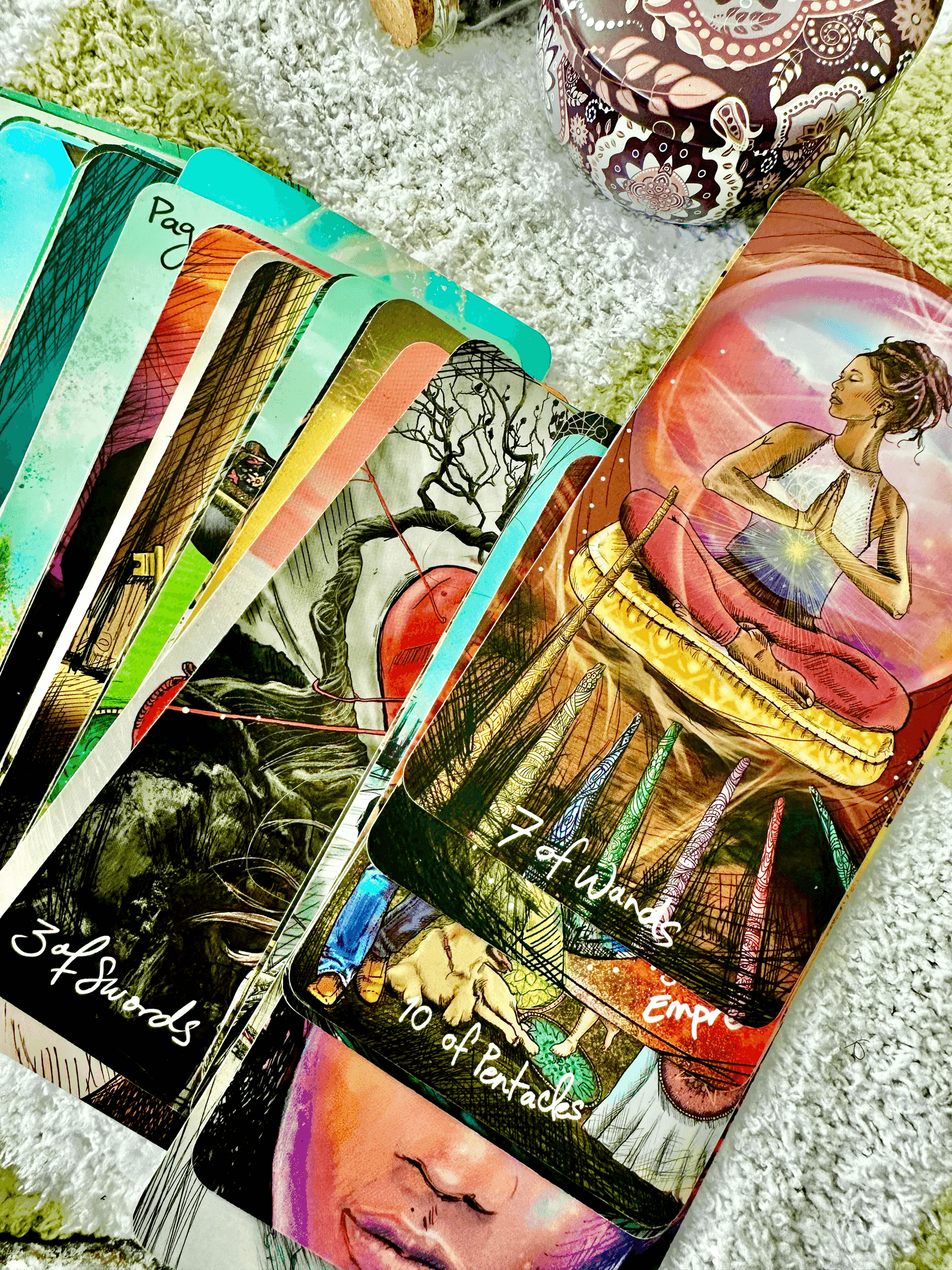 Tarot cards from The Light Seer's Tarot deck